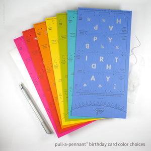 Birthday Pull-A-Pennant™ Greeting Card | Inkello Letterpress