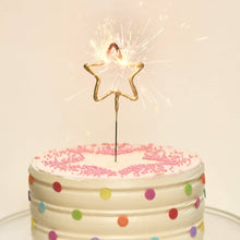 Load image into Gallery viewer, Big 8" Gold Star Sparkler Wand Card - "Happy Birthday” | TOPS Malibu