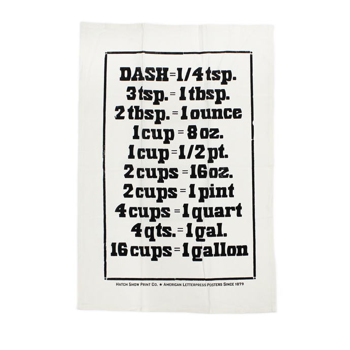Measurement Tea Towel | Hatch Show Print