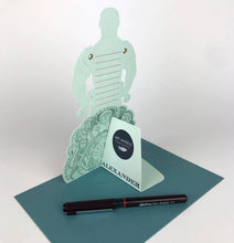 Load image into Gallery viewer, Art Angels | Alexander the Strongman Die-Cut Card by Sarah Young
