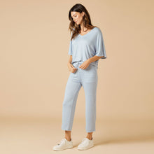 Load image into Gallery viewer, Dream Jersey Relaxed V-neck with Capri Lounge Set for Women | Softies