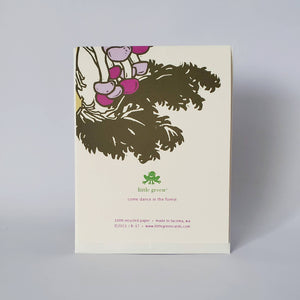Little Green - Fall Fairy Mushroom Birthday Greeting Card