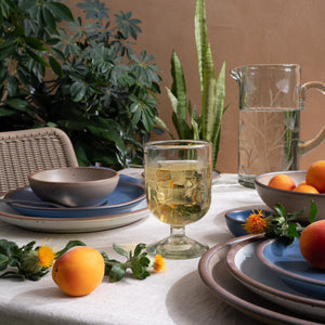 Etched Thistle Recycled Glassware | East Fork Pottery