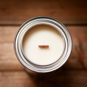 Original Cowboy Soy Candle with Wooden Wick | Sugarhouse Leather