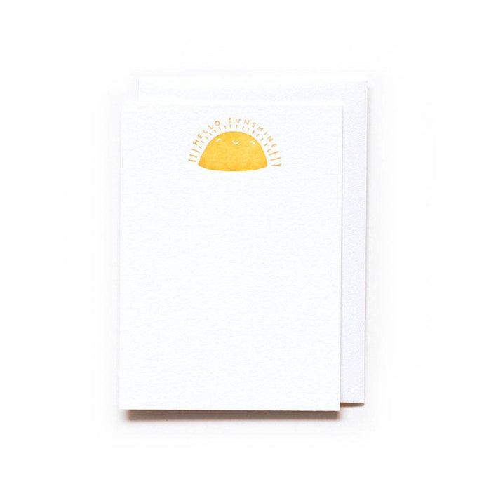 Sunshine Letterpress Notecard Set of 9 | Homework Letterpress Studio