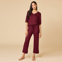 Load image into Gallery viewer, Dream Jersey Relaxed V-neck with Capri Lounge Set for Women | Softies