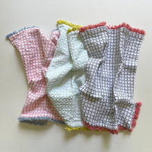 Load image into Gallery viewer, fort &amp; field | 100% cotton waffle square bright fringe kitchen dishcloth