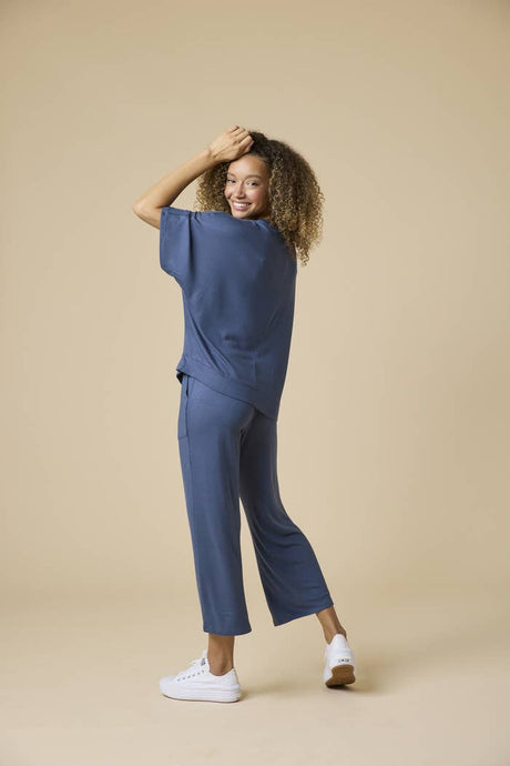 Dream Jersey Relaxed V-neck with Capri Lounge Set for Women | Softies