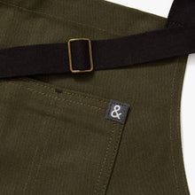 Load image into Gallery viewer, Hedley &amp; Bennett | The Essential Kitchen Apron - Olive Green with Black Straps