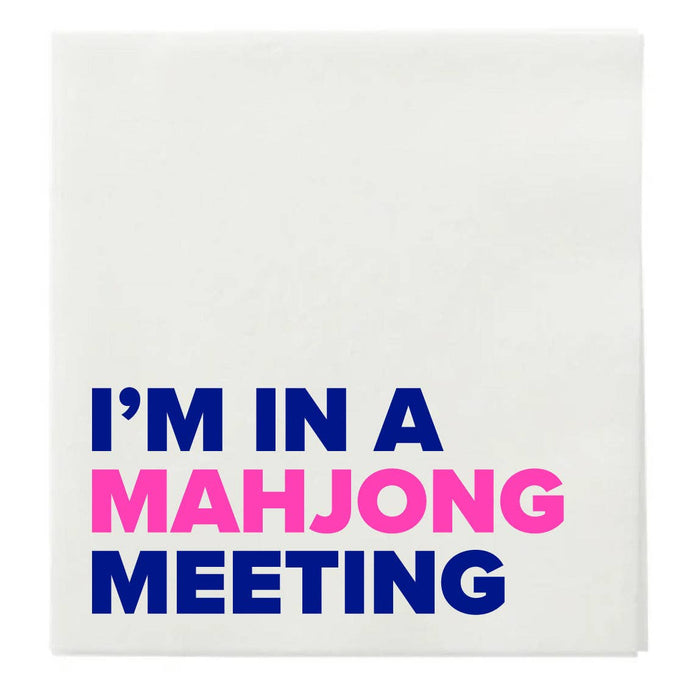 Mahji Mamas | “ I’M IN A MAHJONG MEETING” COCKTAIL NAPKINS