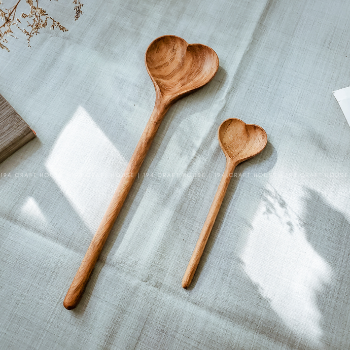 Large Wooden Heart Shaped Spoon | 194 Craft House