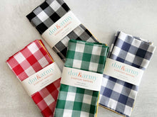 Load image into Gallery viewer, Gingham Check Cloth Napkins (Set of 4) | Dot and Army