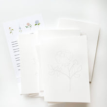 Load image into Gallery viewer, Garden Flowers Paintable Cards | Emily Lex Studio