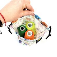 Load image into Gallery viewer, Splash Fabric | Small Cinch Bags