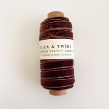 Load image into Gallery viewer, Velvet Ribbon 3/8" 10 Yards | Flax &amp; Twine
