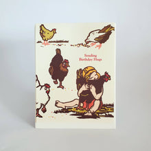 Load image into Gallery viewer, Little Green - Birthday Hug Chicken Greeting Card