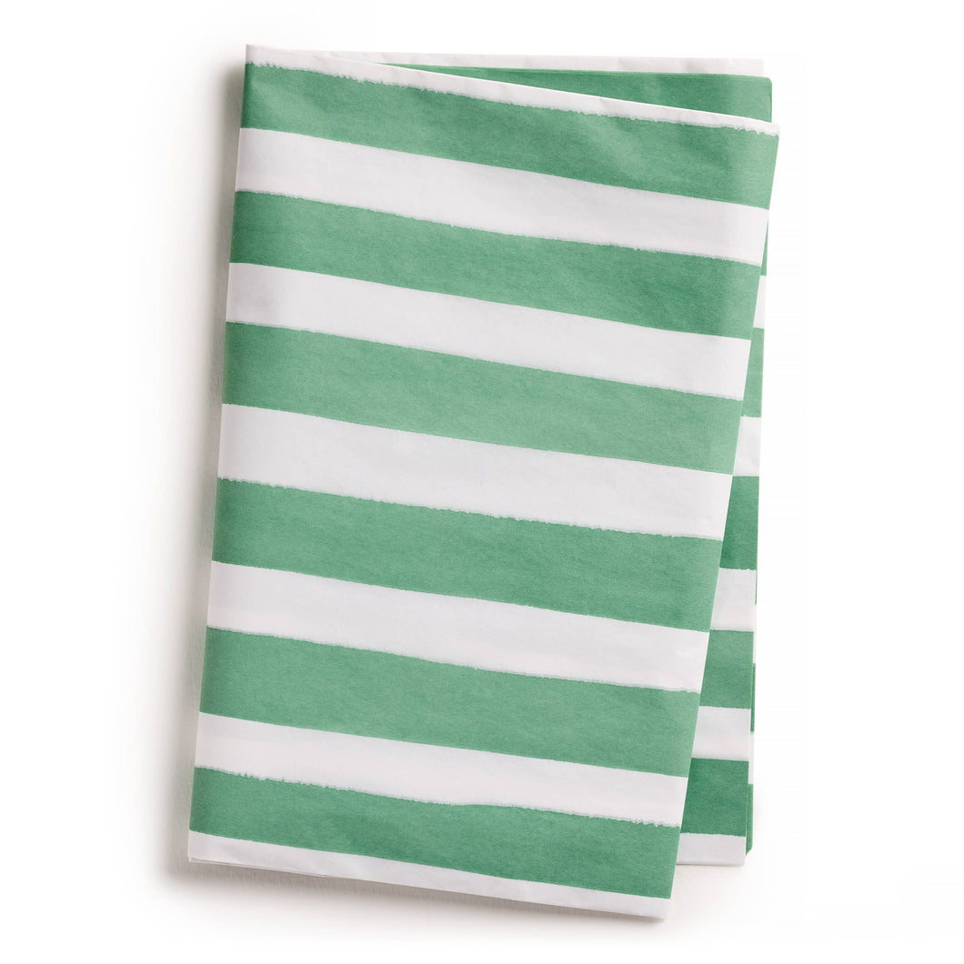 Green and White Stripe Tissue Paper | E. Frances Paper