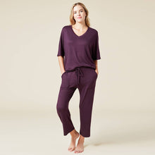 Load image into Gallery viewer, Dream Jersey Relaxed V-neck with Capri Lounge Set for Women | Softies