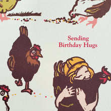 Load image into Gallery viewer, Little Green - Birthday Hug Chicken Greeting Card
