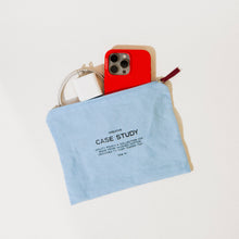 Load image into Gallery viewer, Washed Cotton Zipper Pouch Robin's Egg | Case Study