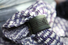 Load image into Gallery viewer, Art Deco Leather Shawl Cuff with Bronze Stud for Knitwear | Sunrise Grove