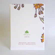 Load image into Gallery viewer, Little Green - Botanical Purple Rose Blank Notecard / Art Greeting Card