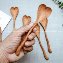 Load image into Gallery viewer, Wiggly Heart-Shaped Wooden Spoon | 194 Craft House