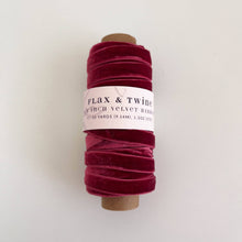 Load image into Gallery viewer, Velvet Ribbon 3/8" 10 Yards | Flax &amp; Twine