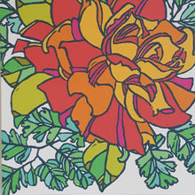Load image into Gallery viewer, Little Green - Botanical Orange Rose Blank Note Card / Art Greeting Card