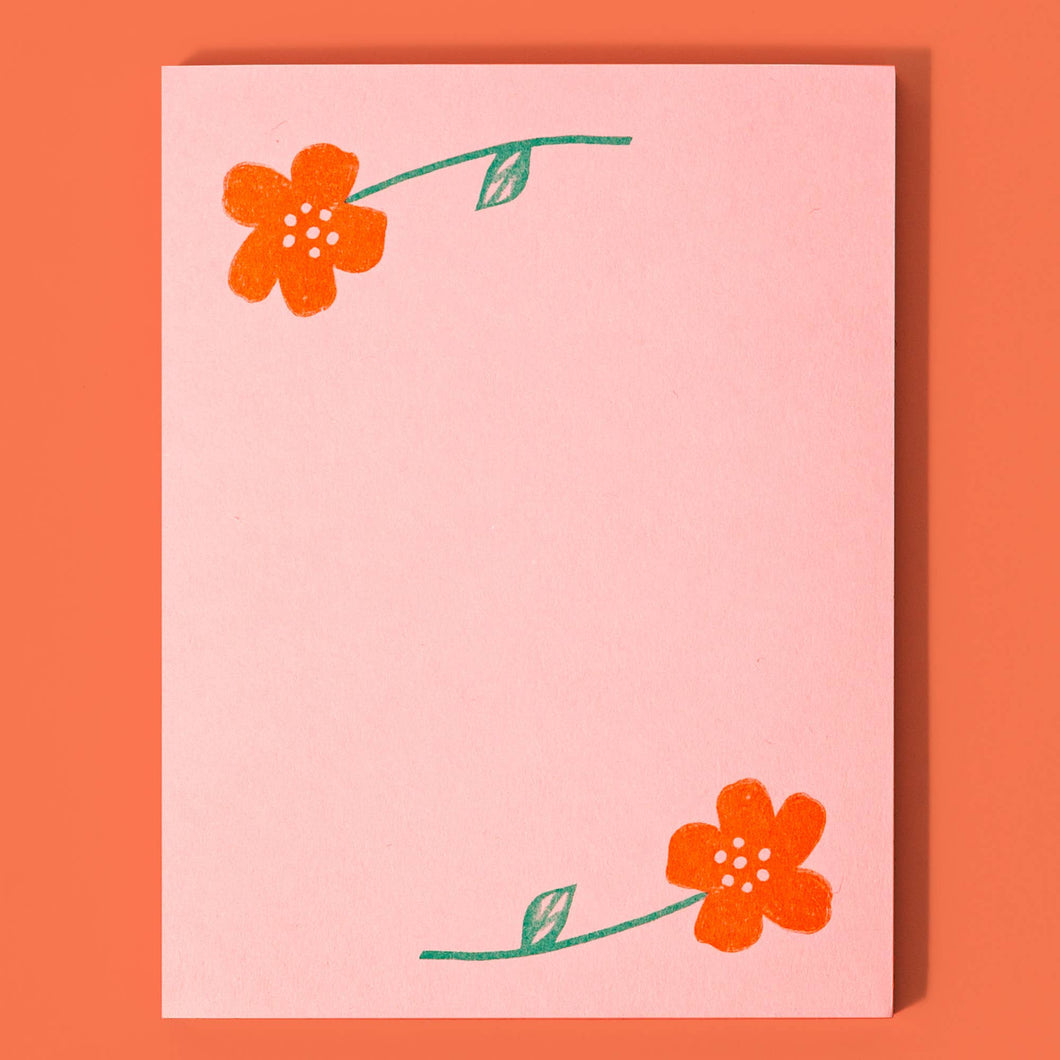 Flower Pair Notepad | Bromstad Printing Co.