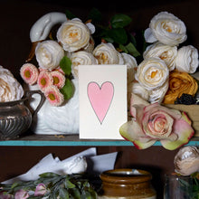 Load image into Gallery viewer, Love Heart Candy Pink Hand Painted Greeting Card | Scribble &amp; Daub