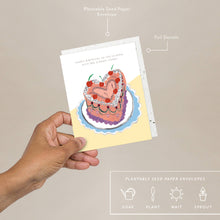 Load image into Gallery viewer, Heart Shaped Cake Birthday Card | Seedlings