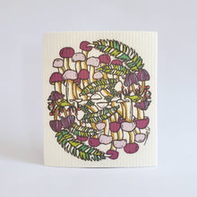 Load image into Gallery viewer, Little Green - Eco-Friendly Dishcloth Fall Mushroom Design, Swedish Towel