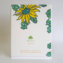 Load image into Gallery viewer, Little Green - Botanical Orange Rose Blank Note Card / Art Greeting Card