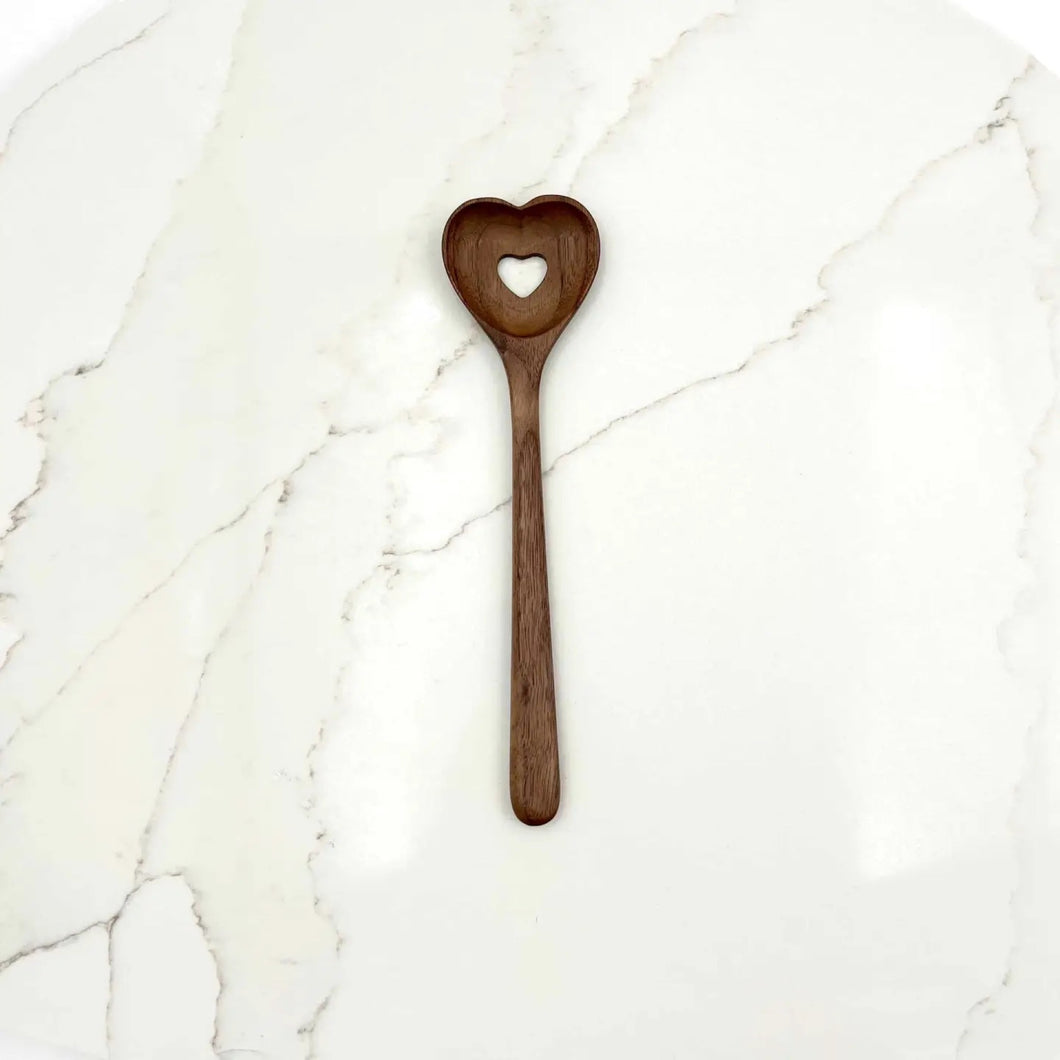 Walnut Heart Spoons (9.5”) | JBrody & Co.