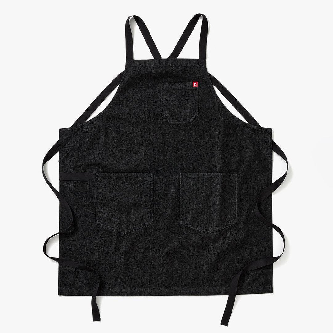 Hedley & Bennett | The Crossback Apron - Abalone Black Denim
