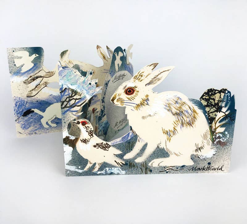 Art Angels | Winter Wildlife Collage Card by Mark Hearld