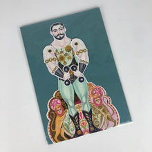 Load image into Gallery viewer, Art Angels | Alexander the Strongman Die-Cut Card by Sarah Young
