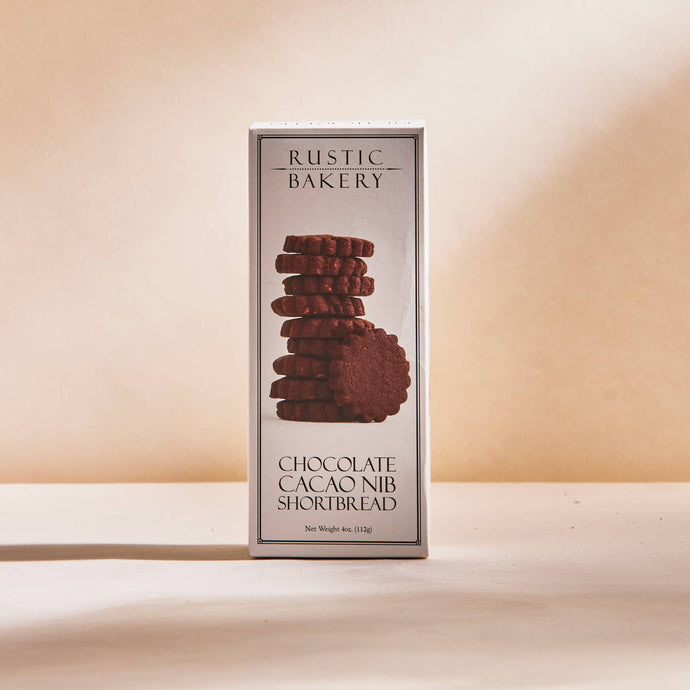 Chocolate Cacao Nib Shortbread Cookies | Rustic Bakery