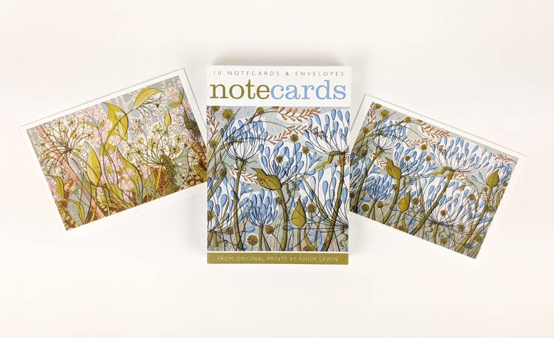 Agapanthus II/Ramsons and Campion Notecards by Angie Lewin | Art Angels