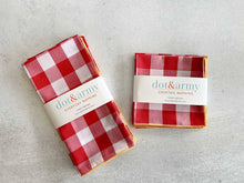Load image into Gallery viewer, Gingham Check Cloth Napkins (Set of 4) | Dot and Army