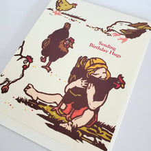 Load image into Gallery viewer, Little Green - Birthday Hug Chicken Greeting Card