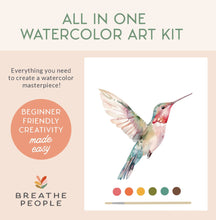 Load image into Gallery viewer, All-In-One Beginner Watercolor Kit - Hummingbird | Breathe People