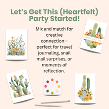 Load image into Gallery viewer, All in One Watercolor Prints/ Postcards : Abstract Flowers | Breathe People