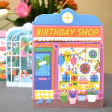 Load image into Gallery viewer, Birthday Shop Die Cut Card | The Printed Peanut Homeware &amp; Stationery