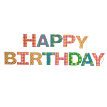 Load image into Gallery viewer, Bright Happy Birthday Sewn Garland | East End Press