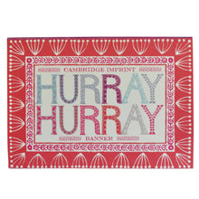 Load image into Gallery viewer, Decorative banner with 'Hurray Hurray' text on a red background