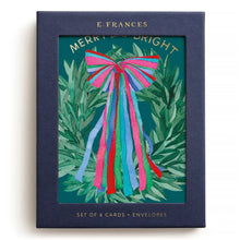 Load image into Gallery viewer, Colorful Bow Wreath Boxed Christmas Card | E. Frances Paper
