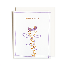 Load image into Gallery viewer, Congrats Flower Bow Letterpress Card | Homework Letterpress Studio