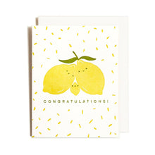 Load image into Gallery viewer, Congrats Lemons Baby Letterpress Card | Homework Letterpress Studio